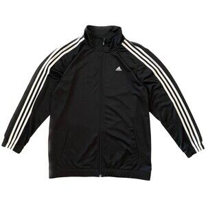 Adidas Classic 3 Stripes Sleeves Track Jacket Size L Mens Black